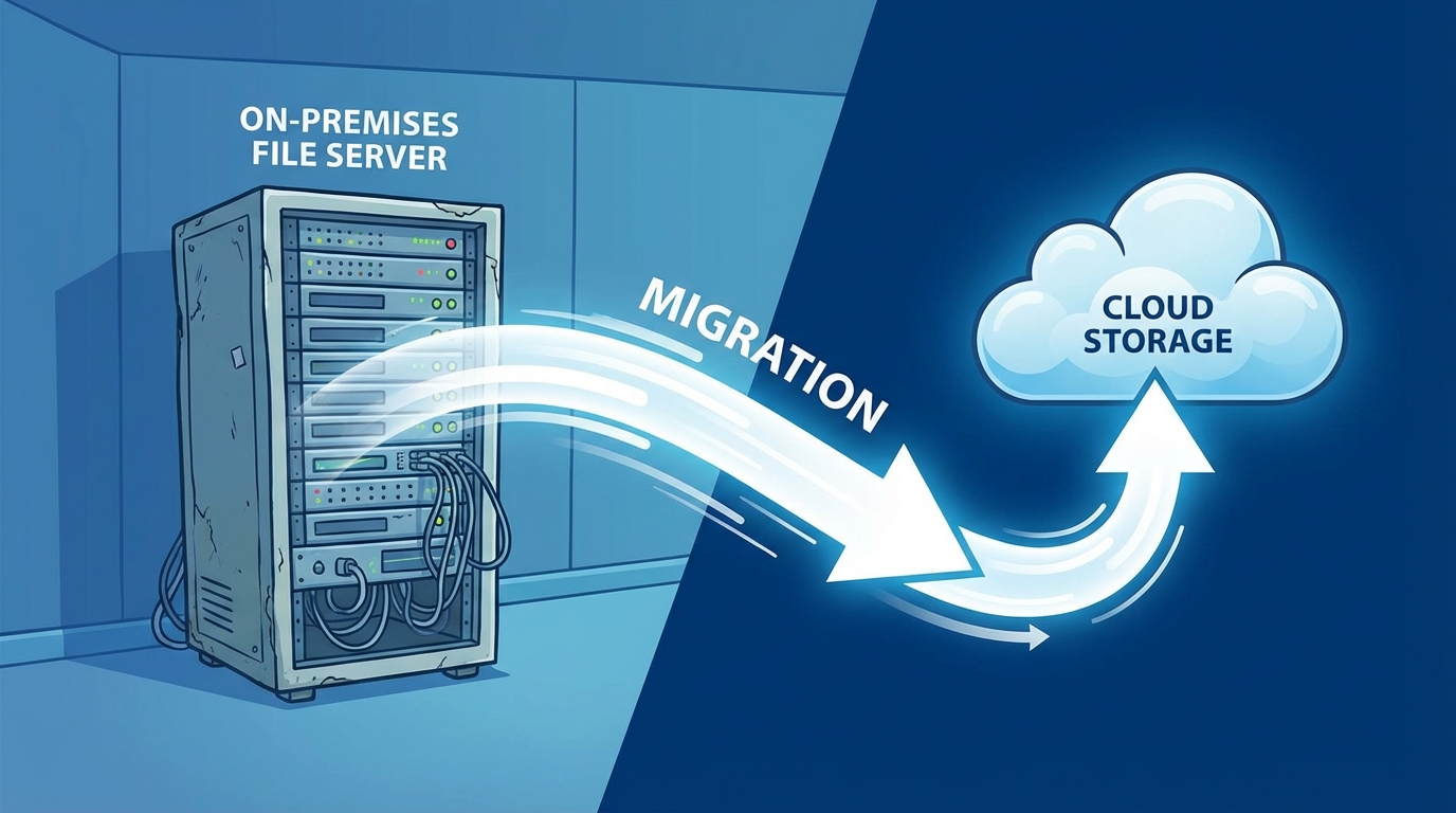 ファイルサーバーからクラウドへ移行する方法：中小企業向け完全ガイド - HStorage