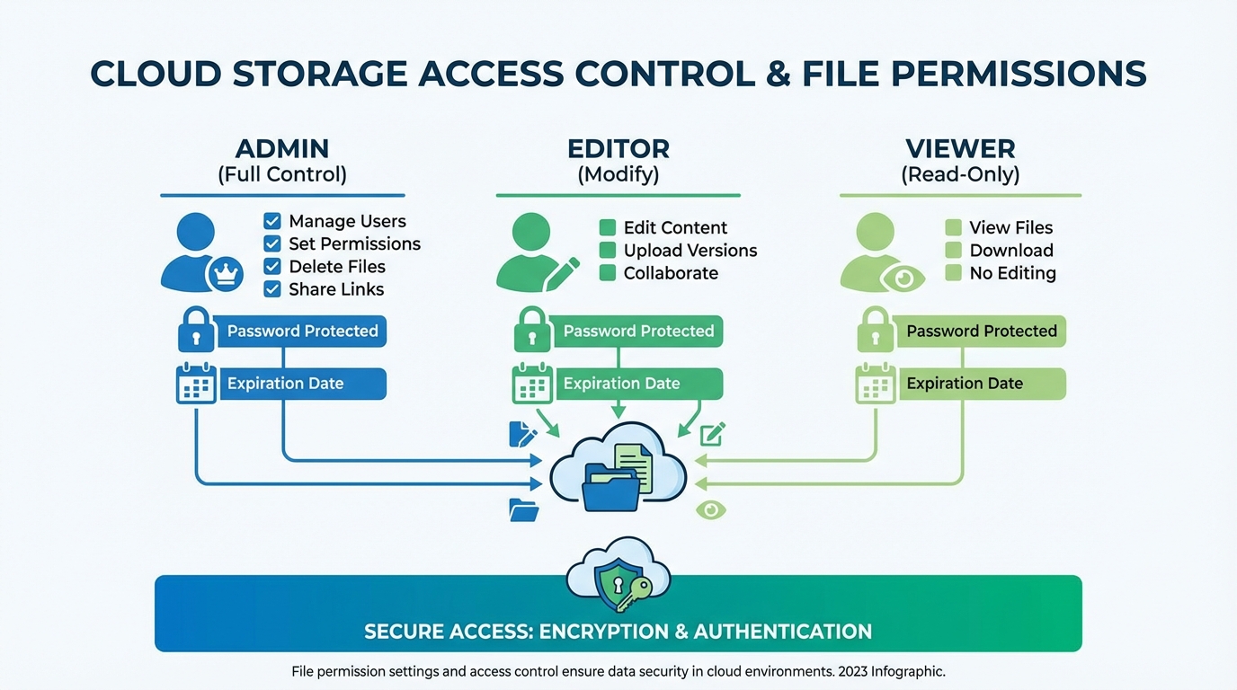 ファイル共有のアクセス制御設定画面