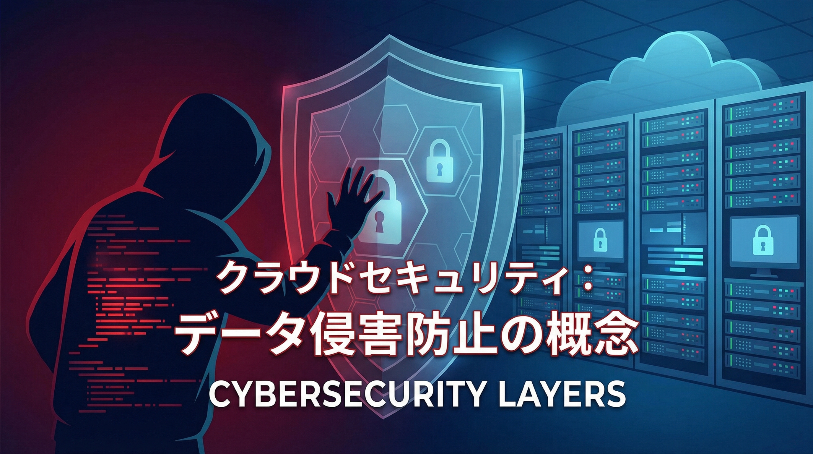 セキュリティ脅威からクラウドストレージを守るイメージ