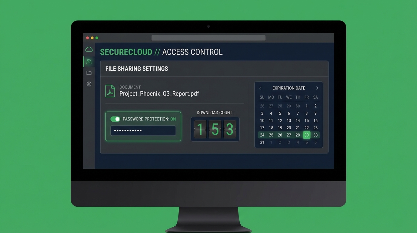 クラウドストレージのアクセス制御設定画面イメージ
