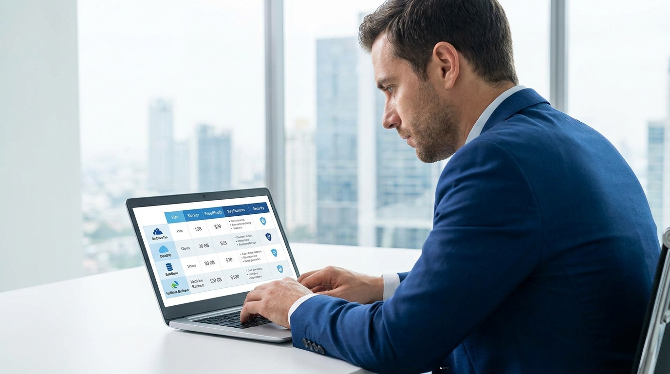 クラウドストレージのサービス比較イメージ